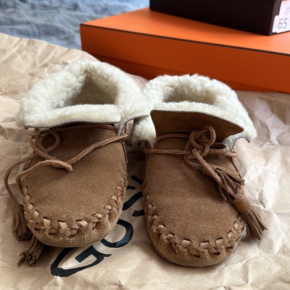 celine shearling shoes
